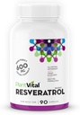 Plantvital Resveratrol 600mg - 90 Vegan Resveratrol Capsules - Hoge zuiverheid Trans Resveratrol Supplement - Antioxidant - Non-GMO, Glutenvrije