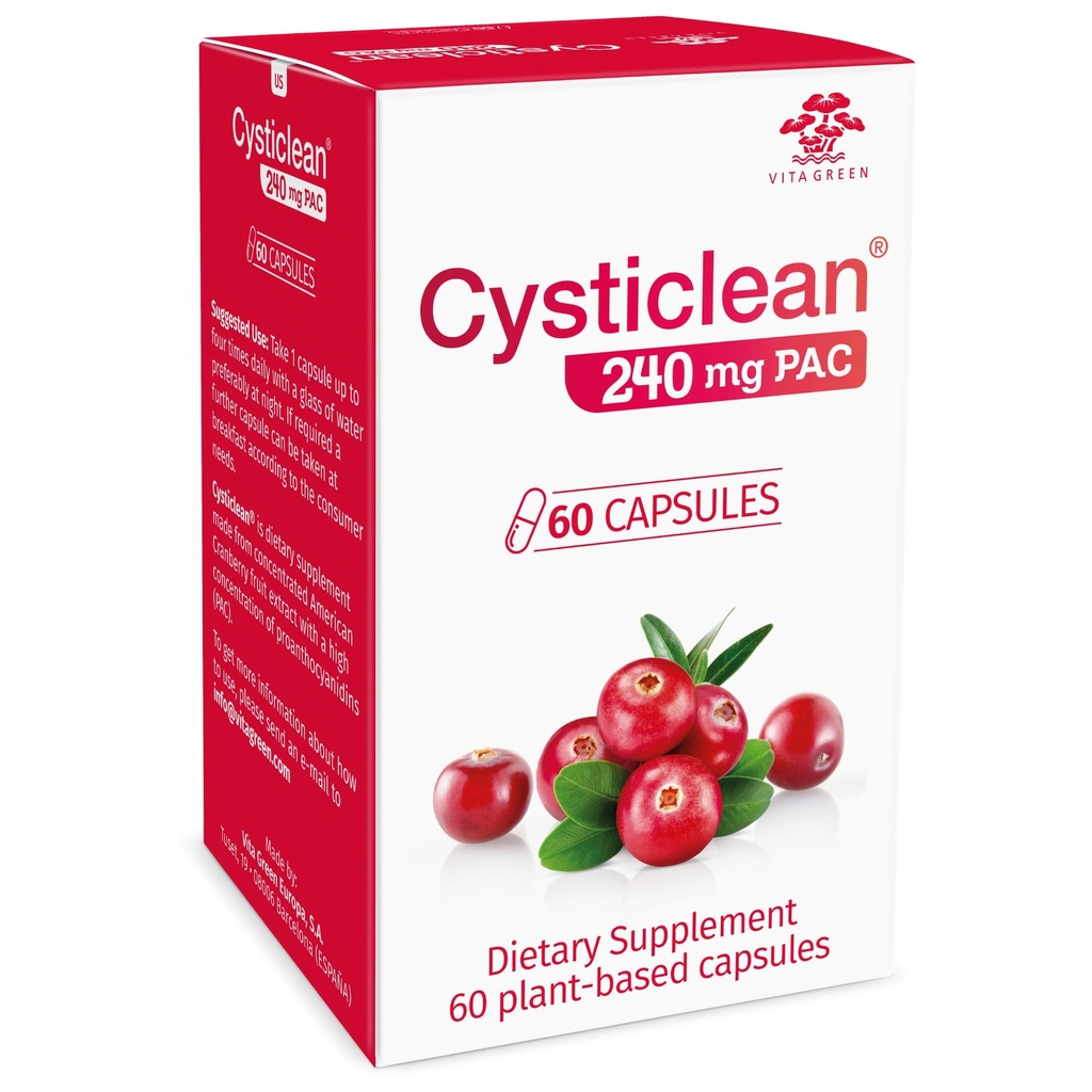 Supplément Cystiglean Cranberry PAC – 240 mg PAC, sans sucre – Soutien des infections urinaires – pilules de canneberge les plus efficaces pour la cystite et le soulagement de la cystite interstitielle
