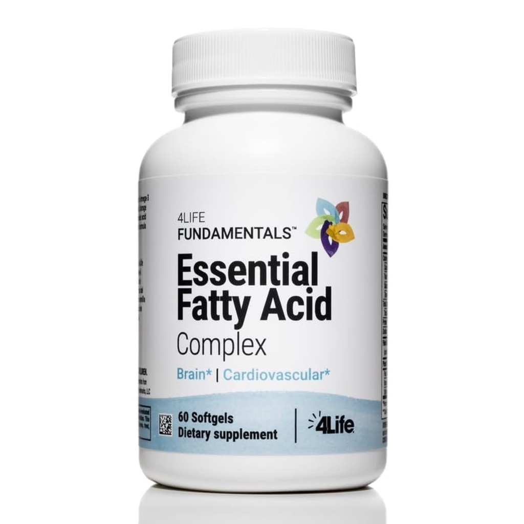 4Life Essential Fatty Acid Complex - Fish Oil Blend Kenmerken Omega-3 en Omega-6, Inclusief GLA en CLA - Circulatie Ondersteuning - 60 Softgels
