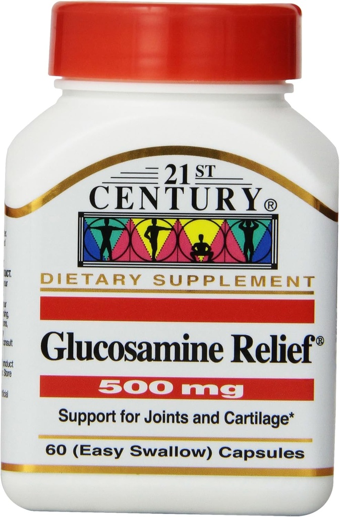21e eeuw Glucosamine Relief 500 Mg, 60 Makkelijk door te slikken capsules, (verpakking van 3)
