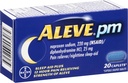 Aleve PM Caplets, Naproxen Natrium 220 mg (NSAID)/difenhydramine HCl 25 mg, Pain Reliver/Nighttime Sleep-Aid, Non-Habit Forming, 20 Tel.