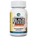 Verbazingwekkende kruiden Geheel Spectrum Zwart zaad en hoge potentie Knoflook, Vegetarische capsules - Glutenvrije, niet-GMO, Veganistisch, ondersteunt immuunsysteem, longfunctie, & Cardiovasculaire gezondheid - 100 Tel.