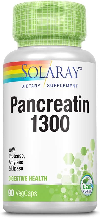 Pancreatrisch 1300 Solaray 90 Caps, 2 Pack