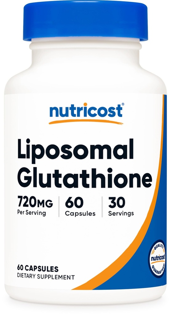 Nutricost Liposomale Glutathion Supplement 60 capsules, 720 mg per portie - Veganistisch, GGO-vrij, 30 porties
