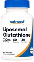 Nutricost Liposomale Glutathion Supplement 60 capsules, 720 mg per portie - Veganistisch, GGO-vrij, 30 porties