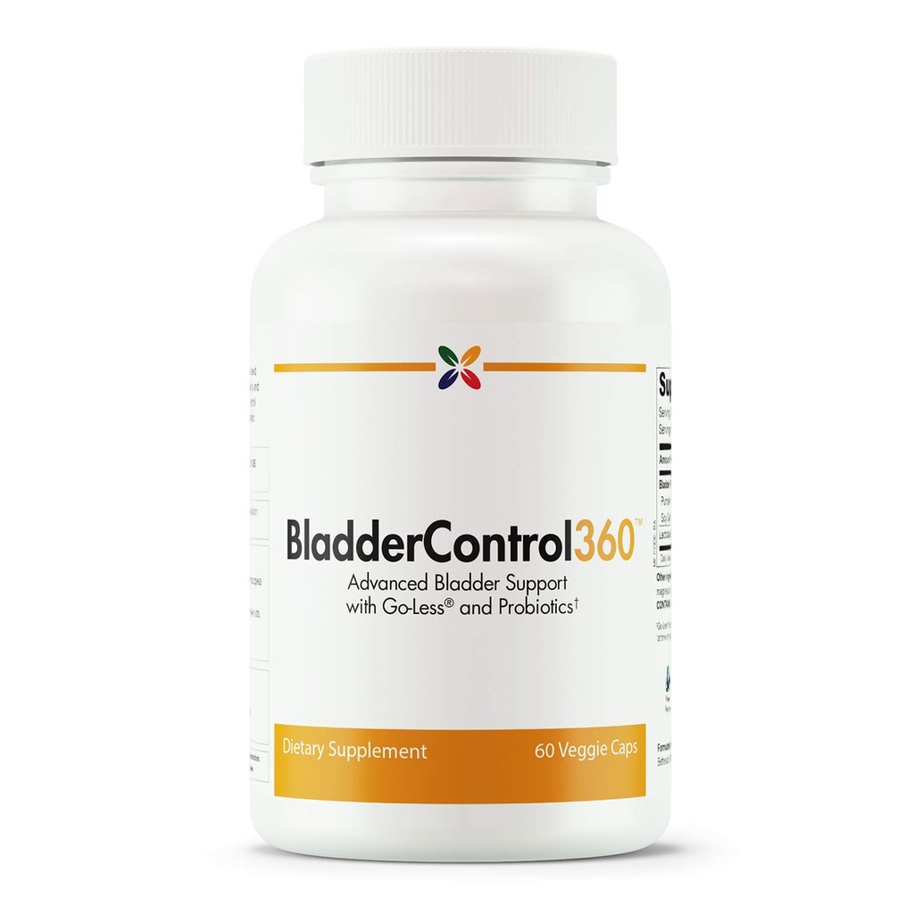 Stop Aging Now - BladderControl360 Formula - Bladder Control Support - Go-Moins & Probiotiques - Supplément probiotique pour la santé urinaire - Lactobacillus Rhamnosus, Graines de citrouille et extraits de gélose de soja - 60 Vcaps