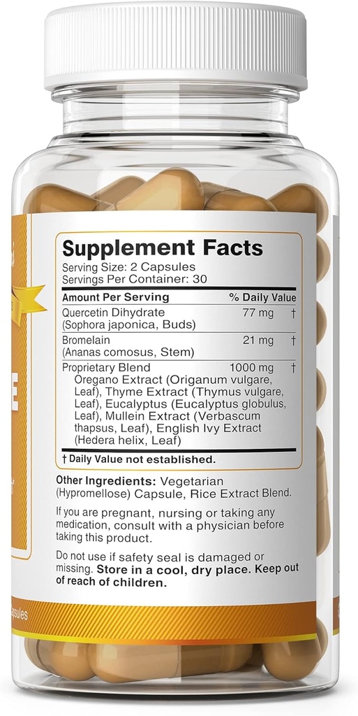 Bernard Jensen's Adem Nu Supplement: bevordert Ademhalingsstelsel Sinus & Lungs Health Properties & Wellness 60 Capsules
