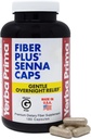Yerba Prima Fiber Plus Senna Capsules, 180 Graaf - Zachte Overnight Relief, Verenigde Staten Made, Non-GMO, voor korte termijn gebruik om regelmatigheid te herstellen