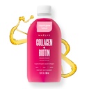MAËLYS Super geladen vloeibare collagen voor vrouwen - Collageen Peptides supplement met biotine voor haar, huid en nagels - vloeibare gehydrolyseerde collagen Peptiden