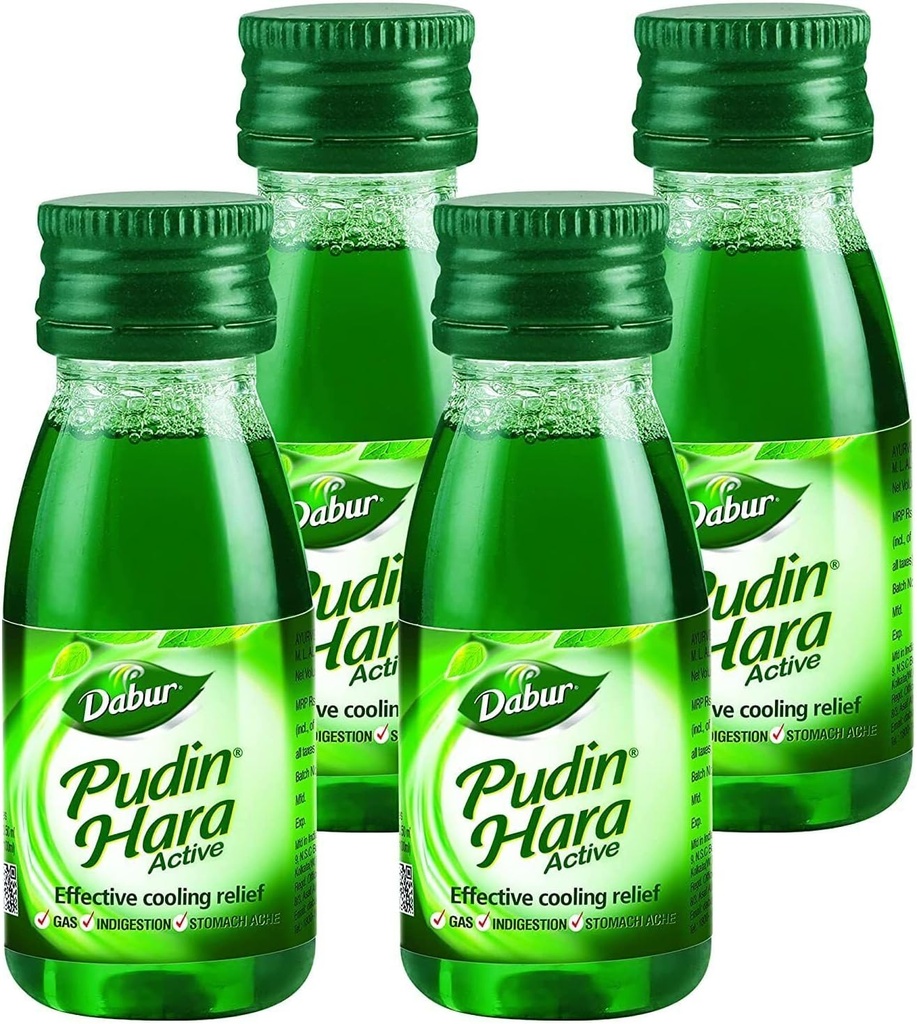 Dabur Pudin Hara Active, 30 Ml - Pet Bottle (pakket van 4)