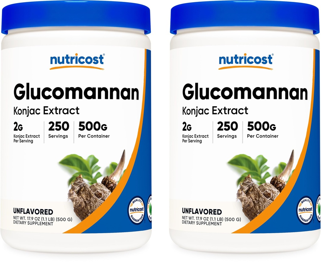 Nutricost Glucomannan Poeder 500G (2 flessen)