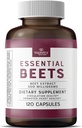 Essentiële bieten Dieetsupplement - Premium bietenwortelextract voor hartgezondheid en bloeddrukondersteuning, verbetert de atletische prestaties, 2-maands aanbod, Vegan & Allergenen-Free