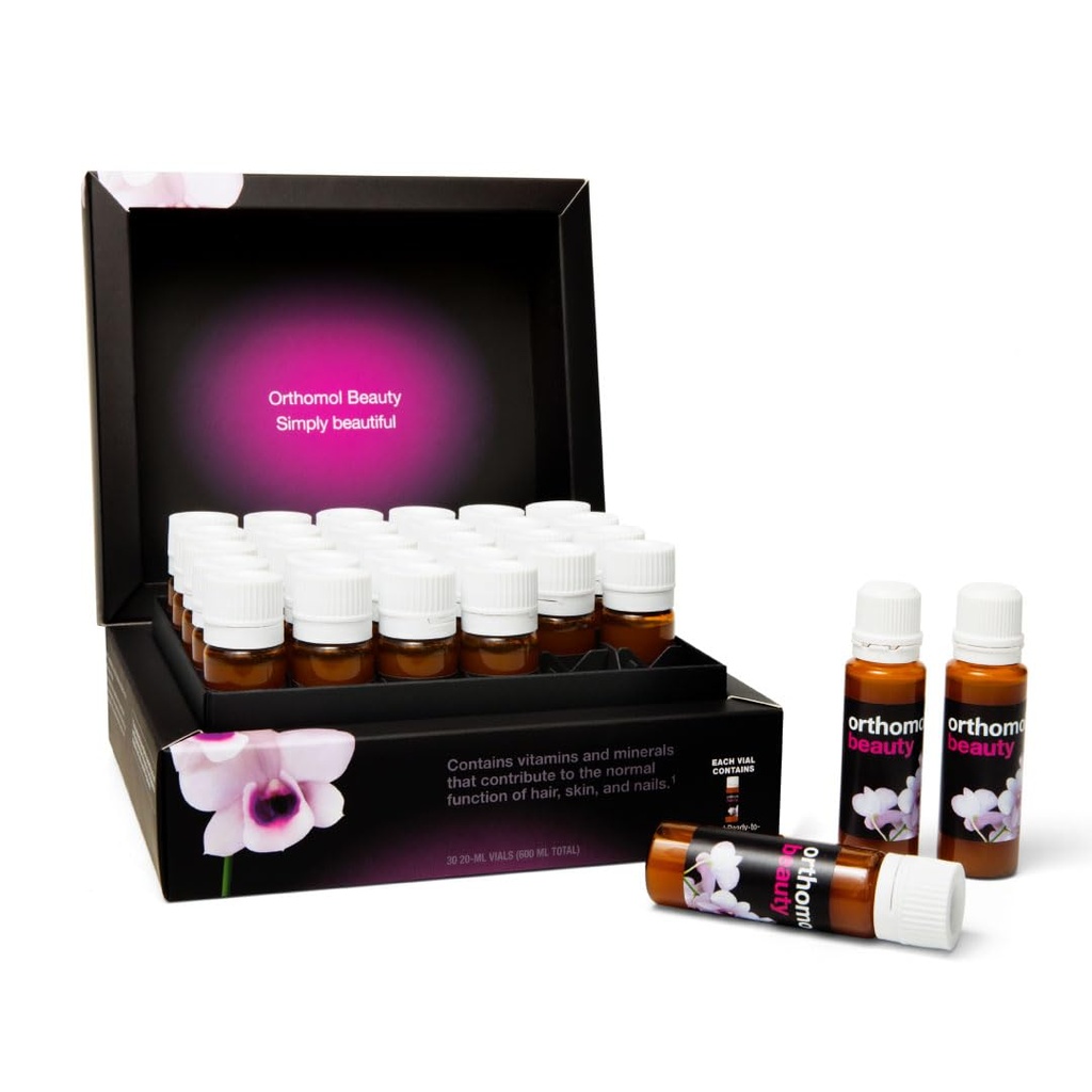 Orthomol Beauty Flacon - Liquid Women's Beauty Supplement met Collageen Hydrolysaat, Hyaluronzuur en Co-enzym Q10 voor haar, huid en nagelgezondheid