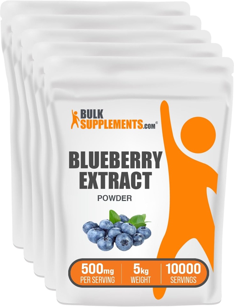 BulkSupplements.com Blueberry Extract Powder - Blueberry Extract for Baking - Anthocyanin Supplement - Antioxidanten Supplement - Wild Blueberry Powder - Smoothie Powder (5 Kilogram - 11 lbs)