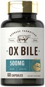 Carlyle Ox Bile Supplement 500 mg | 60 Capsules | Digestive Enzymes | Non-GMO & Gluten Free | by Herbage Farmstead
