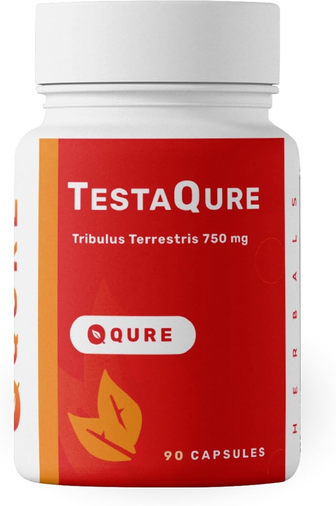 TestaQure Testosteron Supplement voor mannen - Testosteron Booster verhoogt mannelijke potentie en spiermassa - uithoudingsvermogen, duurzaamheid, energie & Mood Enhancer - 90 capsules Vegan & Soy-Free
