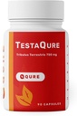 TestaQure Testosteron Supplement voor mannen - Testosteron Booster verhoogt mannelijke potentie en spiermassa - uithoudingsvermogen, duurzaamheid, energie & Mood Enhancer - 90 capsules Vegan & Soy-Free