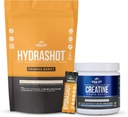 Hydration & Performance Bundle: 150g Micronized Creatine Monohydraat & Hydrashot Orange Electrolyte Hydration Powder (15 Servings)