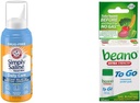 Arm & Hammer Simpelweg Saline Neusspray 4.5oz & beano to Go Gas Relief Tablets 12 Tellen