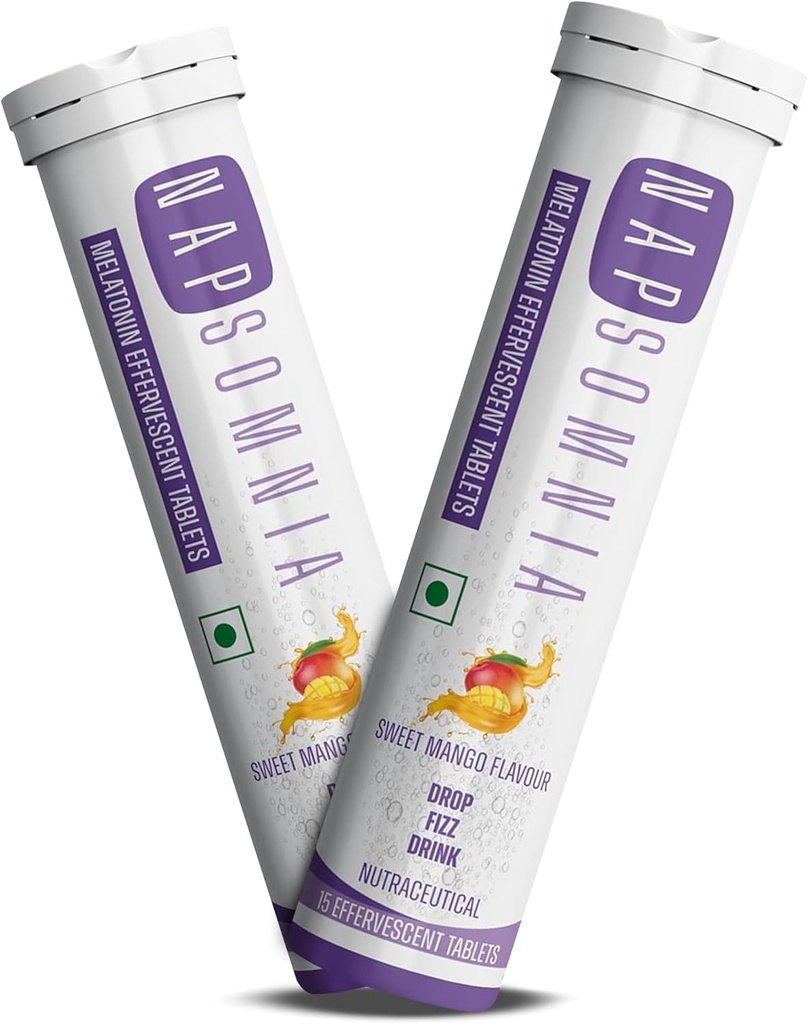 Melatonine Effervescent Tablets (Sweet Mango, 30 Count) 
