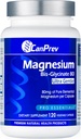 CanPrev Magnesium Biglycinaat Gecheld 80 mg Ultra Gentle 120 V-Caps 120-Day Supply - Ondersteuning spierfunctie, botsterkte en ontspanning, pure Magnesium Biglycinaat formule, bevorderen Comfort & Balance
