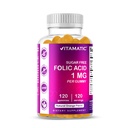 Gummées d'acide folique vitamatique 1000 mcg (1 mg) - Vitamines prénatales essentielles pour maman et bébé - Vitamine B9-120 Gummées végétales (1)