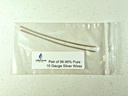 Pure Silver Generator Wires 9999 Silver Electrodes Pre-Cut 6-Inch 10 Gauge Wires 