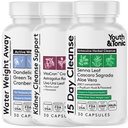 Youth & Tonic Complete Multi-Organ Detox Support – 15 jours Colon Cleanser & Gut Detox, Nettoyage des reins, Équilibre de l'eau et santé du foie, 90 pilules pour les femmes et les hommes