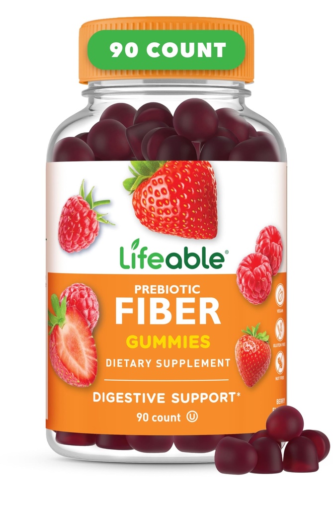 Levensbaar Prebiotic Fiber Gummies voor Volwassenen 