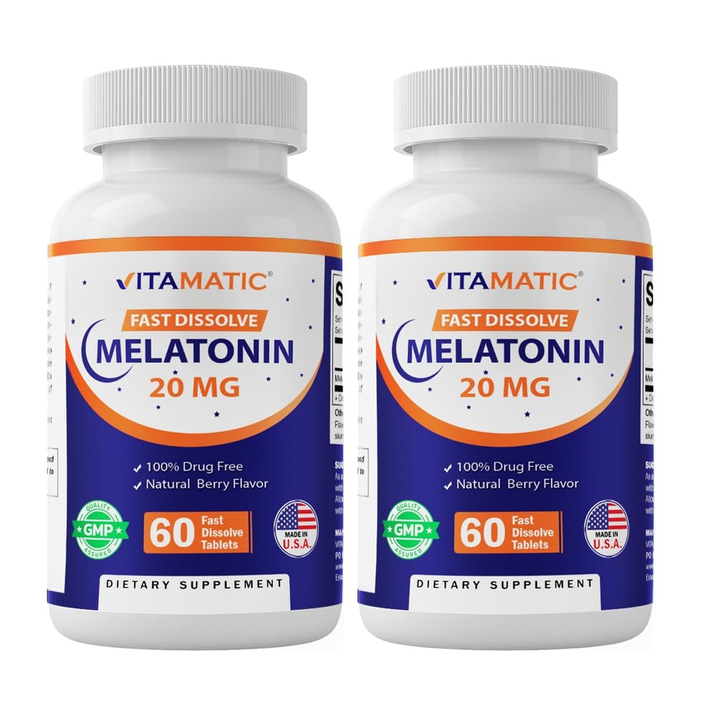 Vitamatic 2-pack High Potency Melatonine 20 mg 