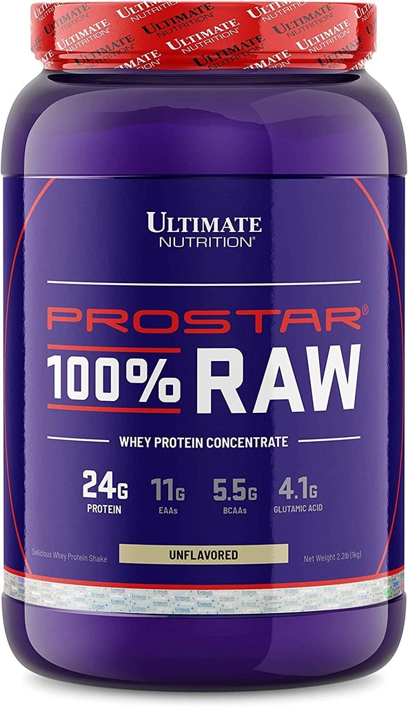 Alimentation ultime Poudre concentré de protéines de lactosérum sans ingrédients ou arômes ajoutés – 24 grammes de protéines par portion de 5,5 grammes de BCAA, 2,2 livres, non aromatisé