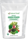 Z Natural Foods Organic Greens Superfood Powder - Gerstgras, Tarwegras, Spirulina,