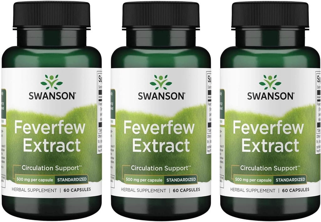 Swanson Koorts weinig Extract 500 Milligrammen 60 Capsules (3 Verpakking)