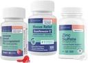 WELMATE Ultimate Cold & Allergy Relief Bundle: Maximale sterkte Guaifenesin 1200 Mg Slijm Relief (100 tabletten), Fenylefrine HCl 10 mg Nasal Decongestant (200 tabletten) & Zinksulfaat 220 mg