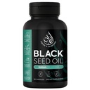 Halal Capsules naturelles d'huile de graines noires 1000mg pressées à froid, véganes, capsules de nigella sativa non-OGM, pilules sans gluten