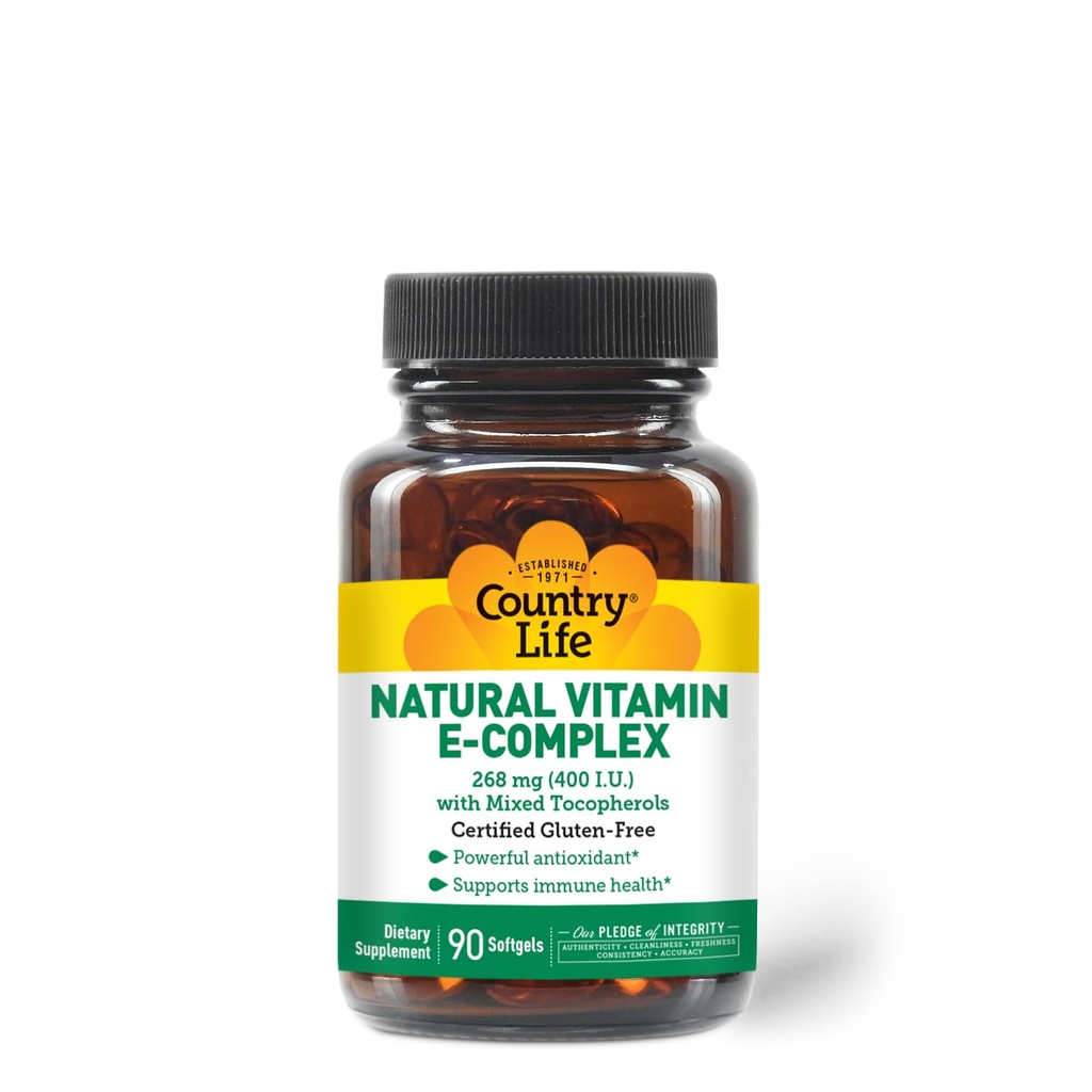 Country Life Vitamine E-Complex 400 IE Natuurlijke gemengde tocoferolen 