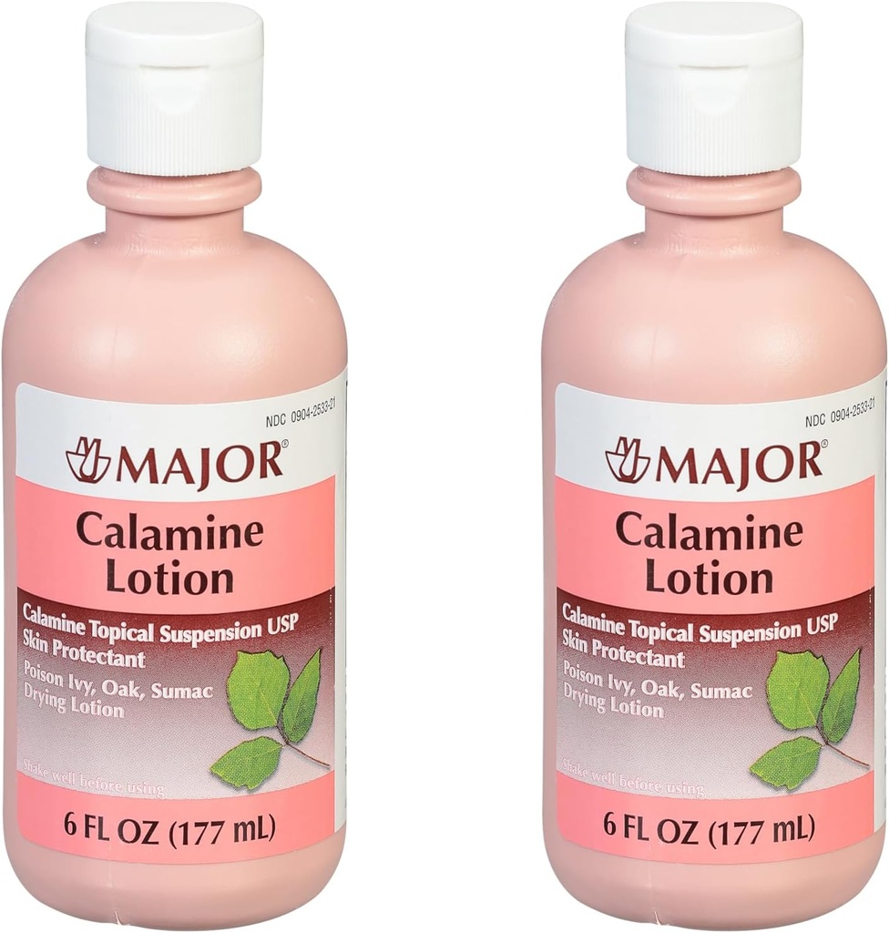 MAJOR Calamine Lotion - Calamine Topische suspensie USP huidbeschermer - 6 Fl Oz (177 ml) (2 verpakkingen)