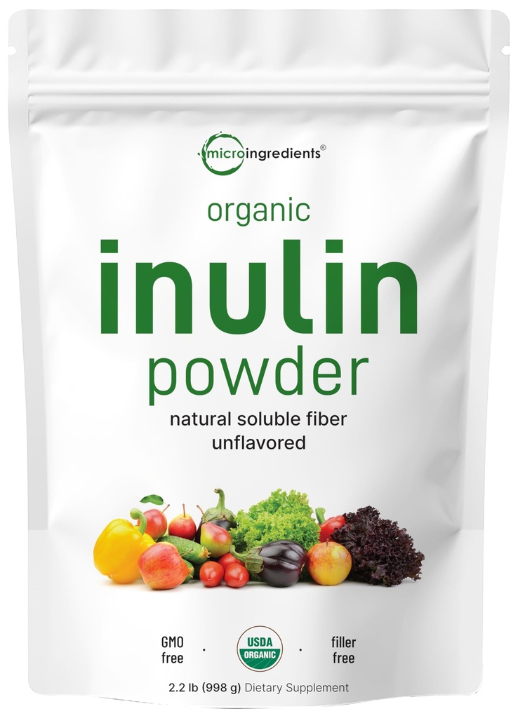 Micro Ingrediënten Organische Inulin FOS Fiber Powder, 2.2 lb 