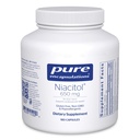 Encapsulations pures Niacitol 650 mg de Niacine hypoallergénique non-flush pour soutenir la digestion, la synthèse hormonale et la formation de tissus