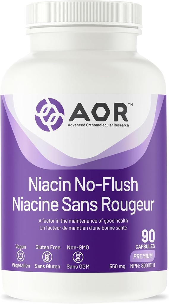 AOR Pas de niacine de flush, 90 CT