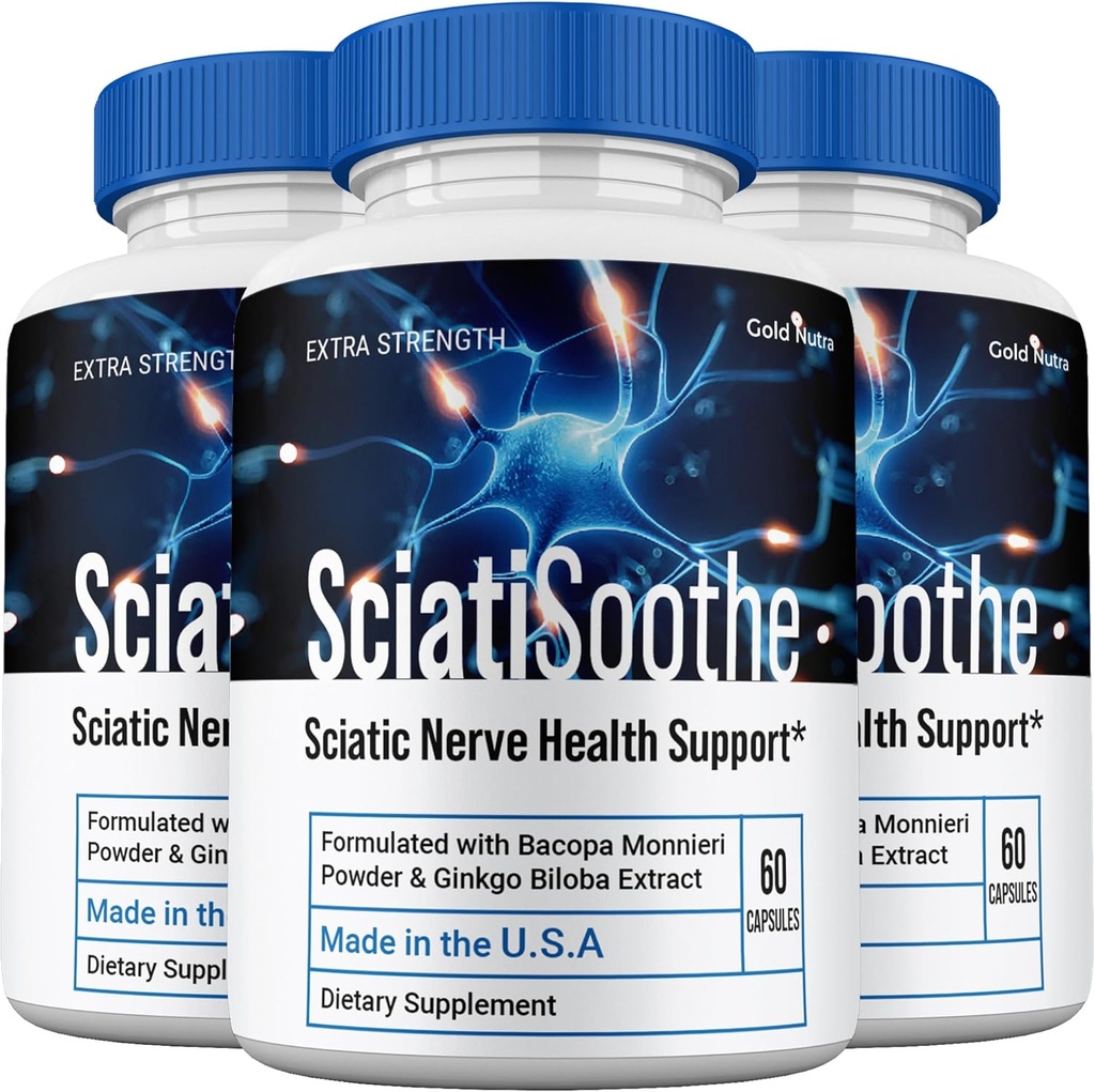 (3 Pack) SciatiSoothe Supplement Pillen, Sciati Soothe All Natural Brain and Cognitive Supplement Pillen