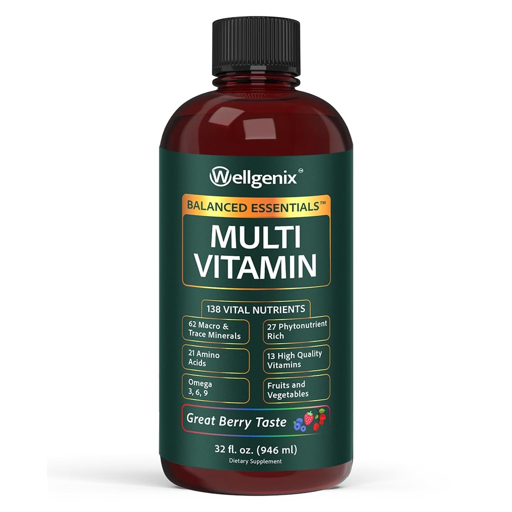 Wellgenix Balanced Essentials Liquid Nutritional Supplement, 32 Ounces - Zeer Berry