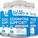 Clear Neuro 10, verbetert focus & concentratie, bevordert normale geheugenfunctie & hersengezondheid, voorkomt geheugenverlies (3 Pack)