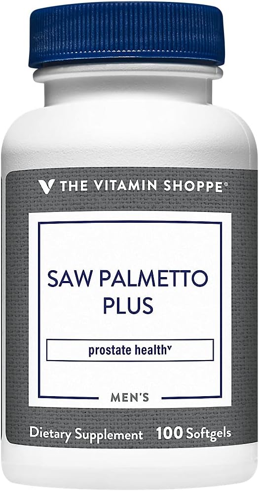 De vitamine Shoppe Saw Palmetto Plus - Supplement voor Prostaat Gezondheid - 160mg van Saw Palmetto Extract met uitstekende bron van zink, vitamine E en B6 (100 Softgels)