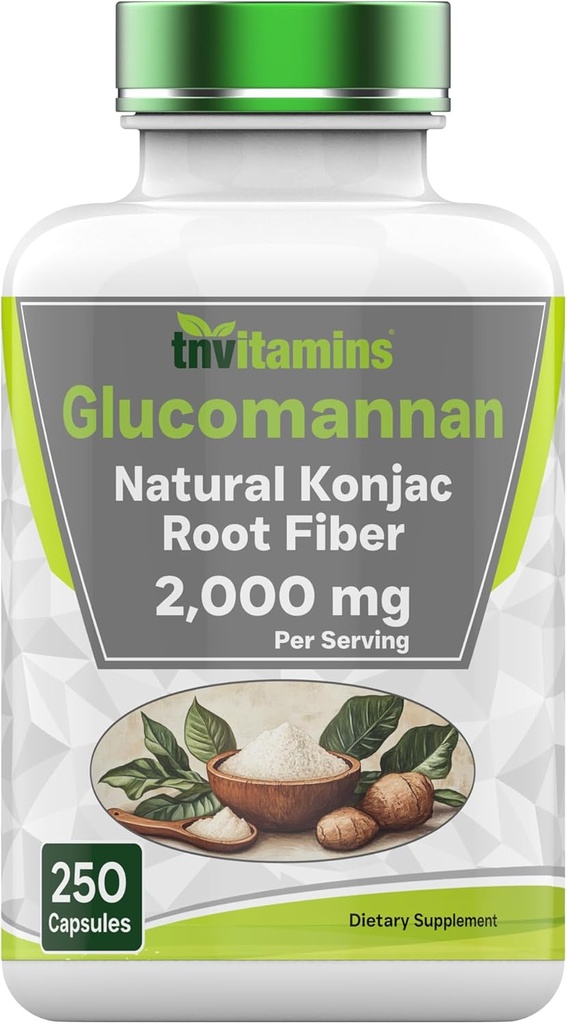 tnvitaminen Glucomannan Capsules 2000 MG - 250 Tellen 