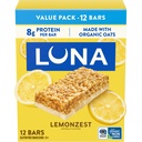 Barre LUNA - LemonZest Flavor - Barres de Snack sans gluten - Non-OGM - Barres protéinées - Fabriquées avec de l'avoine biologique - Pack de valeur (12 Pack)