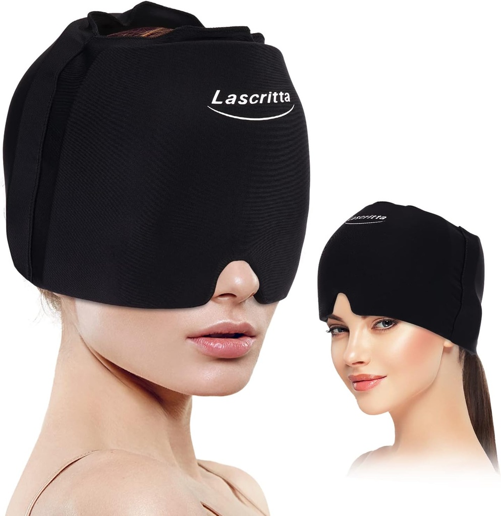 Migraine Hoofdpijn Relief Cap, Hoofdpijn Relief Hat & Migraine Cap Cold Compress, Migraine Relief Cap, Cool Gel Head Wrap, Cold Compress Migraine Relief Products Apparaat voor spanning en spanning
