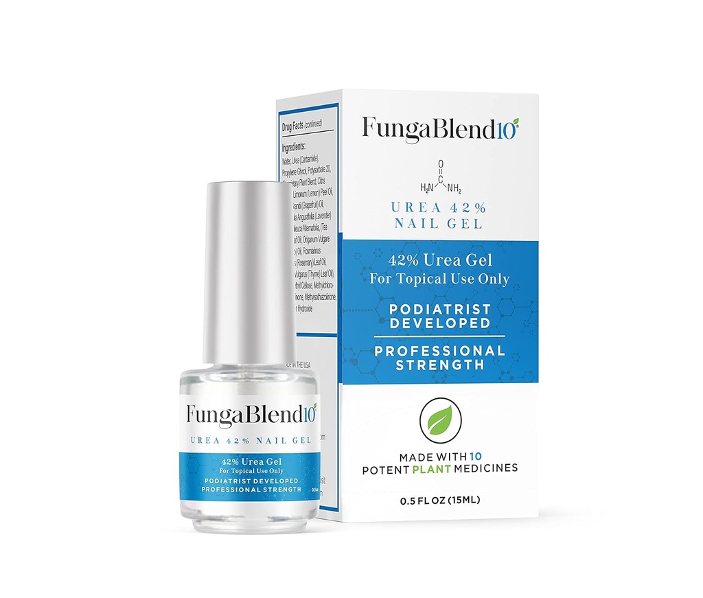 FungaBlend 10 - Ureum 42% Nagelgel te genezen Schimmel Sneller - levert antischimmelmedicijn direct aan Schimmel - snelle resultaten Topische oplossing voor teen en vingernagel reparatie behandeling
