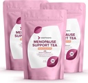 VoomVaya Bespaar 20% op Menopauze Ondersteuning Thee 3-Pack Bundle - Natuurlijke Menopauze Relief voor vrouwen met rode klaver en zwarte cohosh - Nachtkleding en Hot Flashes Relief - Peach Flavor - 90 Theezakken
