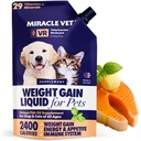 Miracle Vet High-Calorie Gainer de poids pour les chiens et les chats - Multivitamine supplément nutritionnel Gel, huile de poisson Omega, Calcium - chiot, senior, prénatal chat et vitamines de chien, suppléments pour le gain de poids